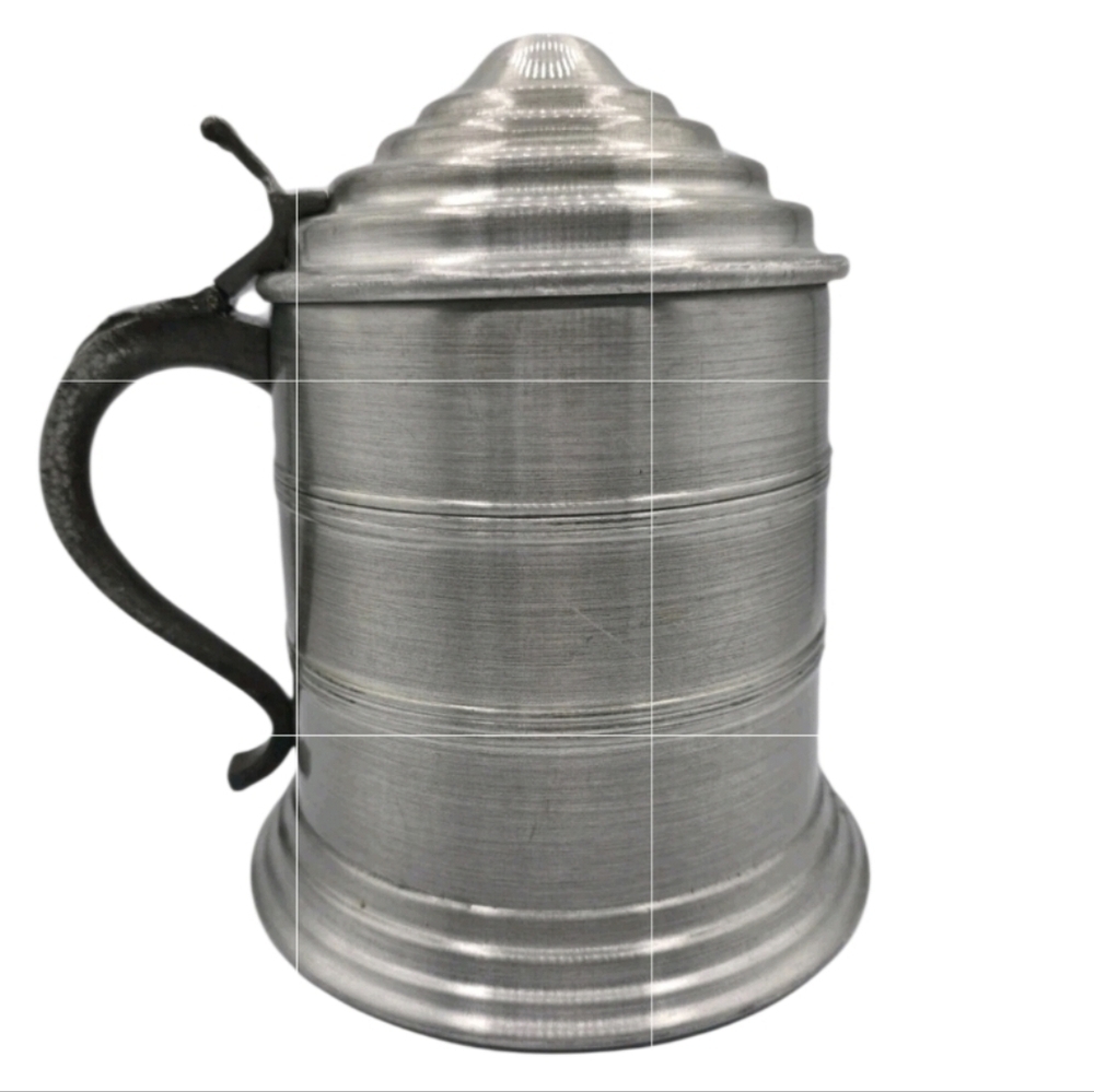 Vintage Pewtertone Ice Bucket  Beer Stein Barware Tankard Antique Serve 11"